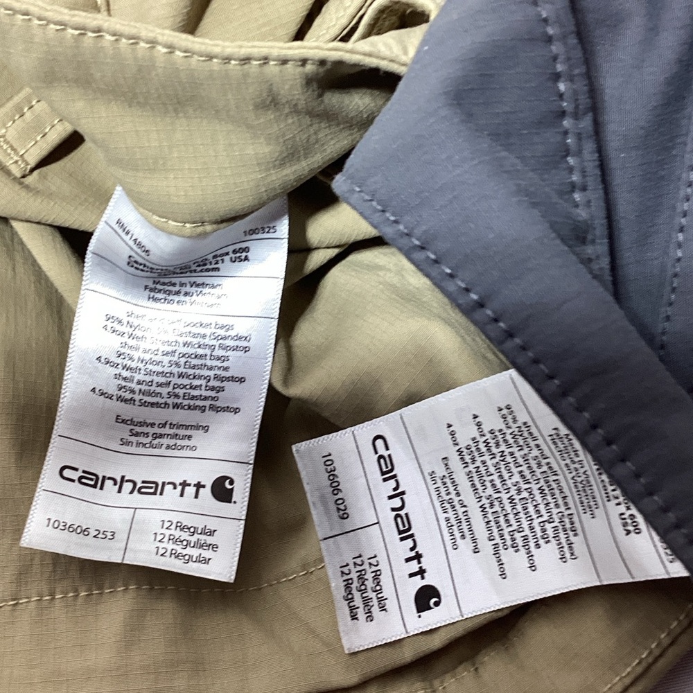 Carhartt Women's Cargo Shorts Size 12 in Black and Tan Flawed* - Picture 13 of 15